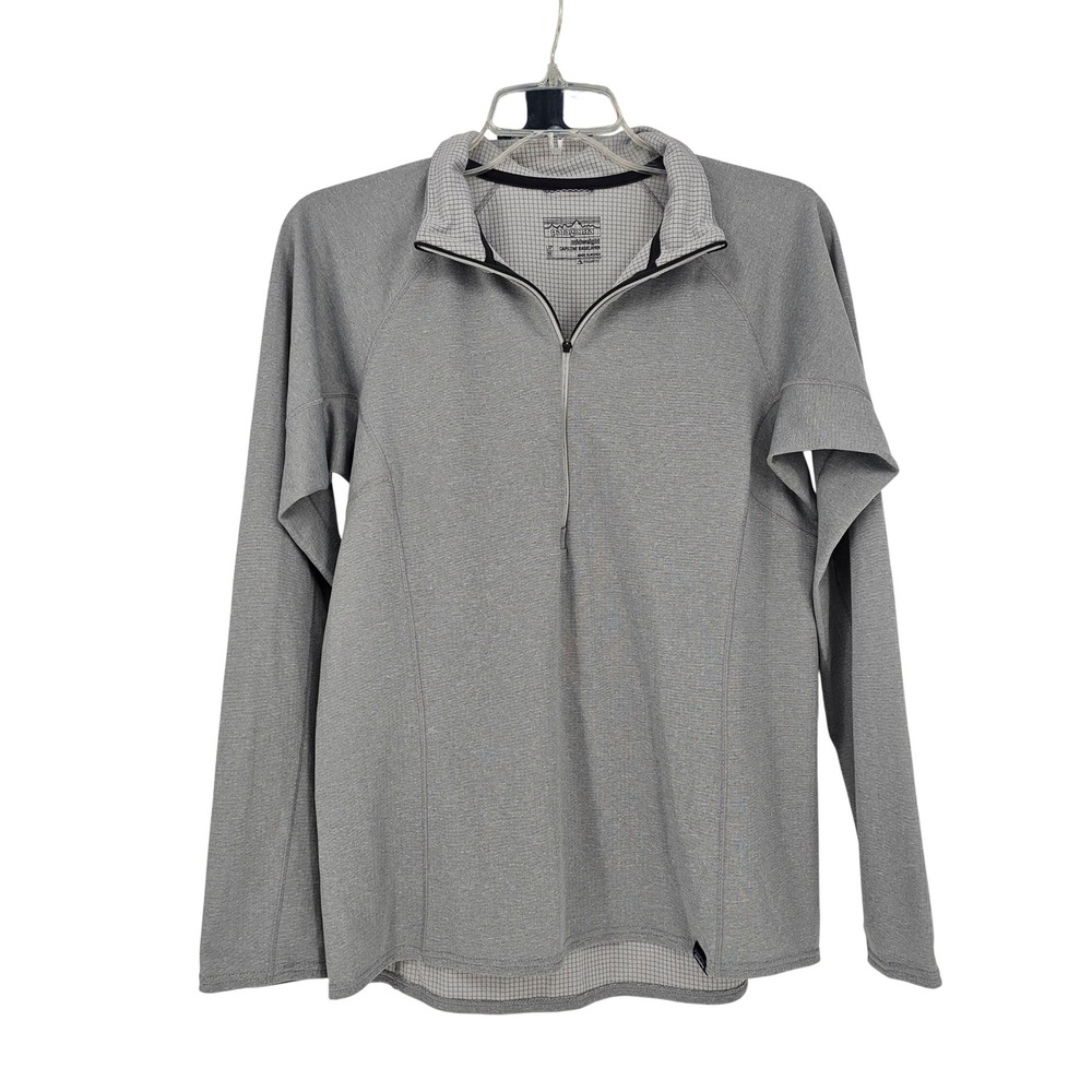 Patagonia Capilene 1/4 Zip Pullover Womens M Gray Baselayer Outdoor Hiking - Picture 1 of 10